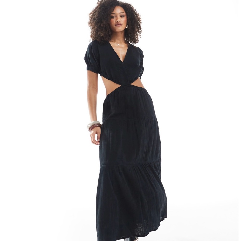 Black Cutout Maxi Dress
